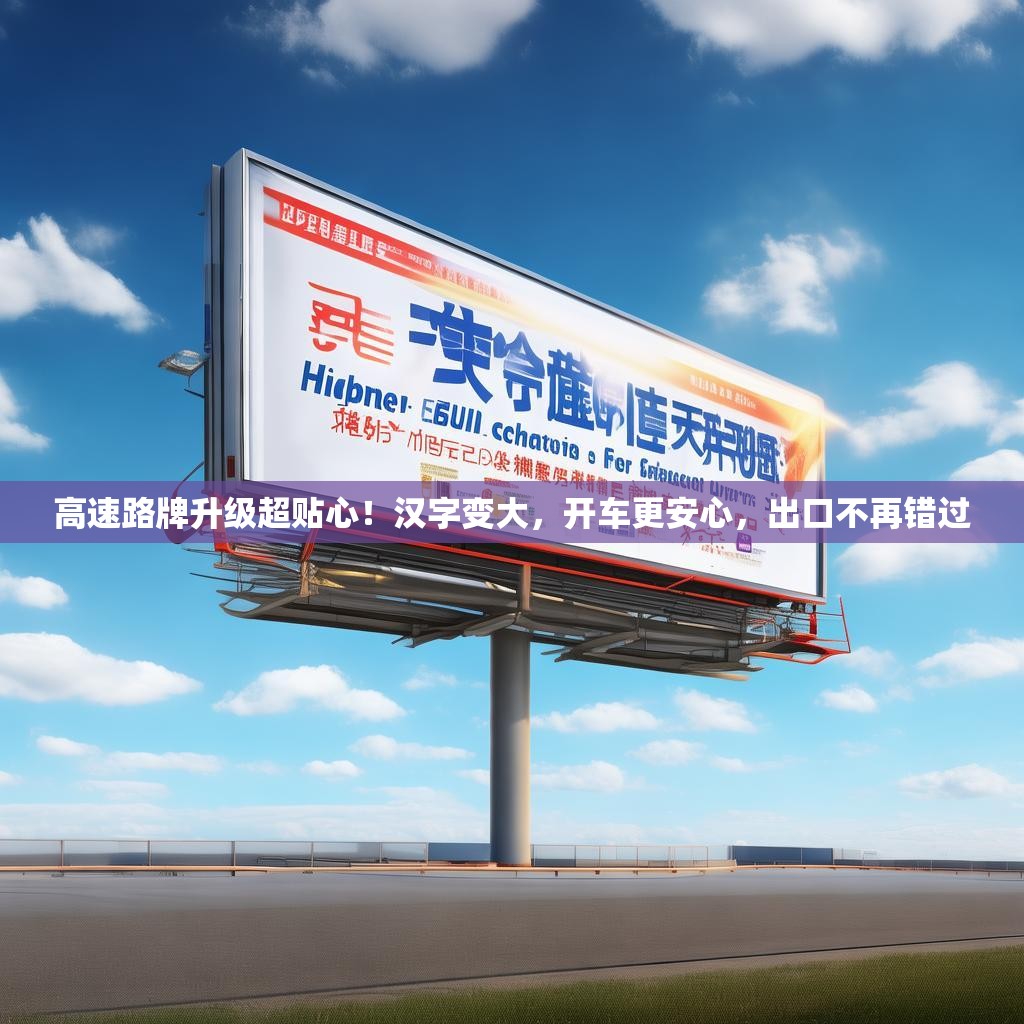高速路牌升级超贴心！汉字变大，开车更安心，出口不再错过