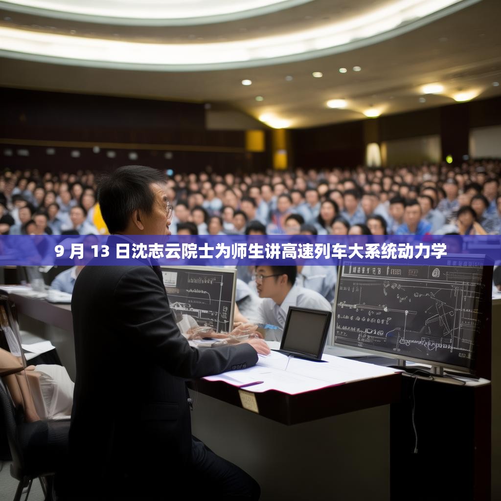 9 月 13 日沈志云院士为师生讲高速列车大系统动力学