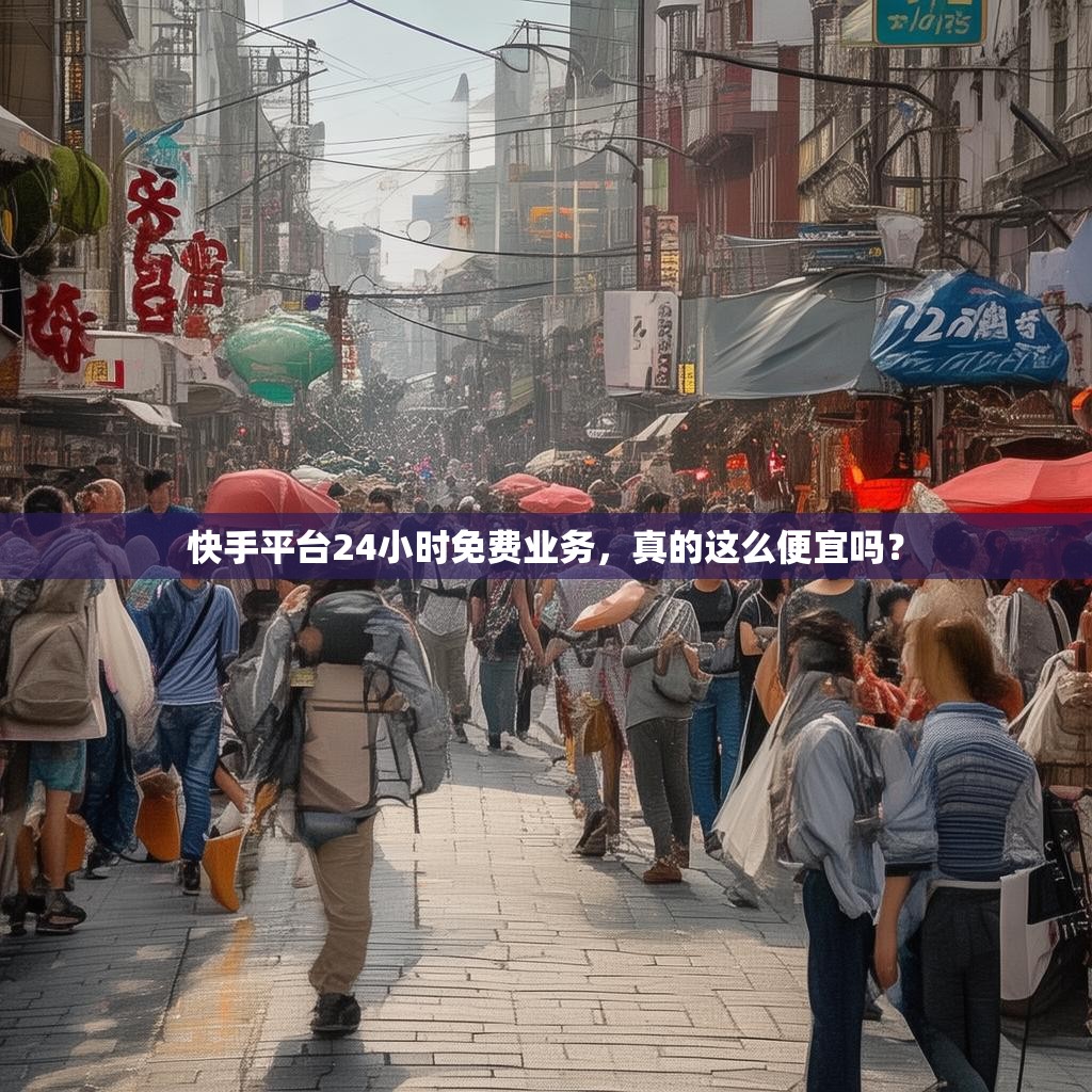 快手平台24小时免费业务,真的这么便宜吗?