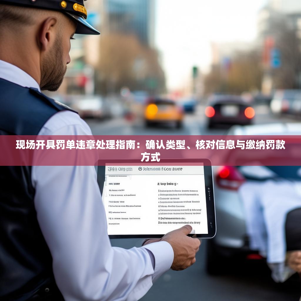 现场开具罚单违章处理指南：确认类型、核对信息与缴纳罚款方式