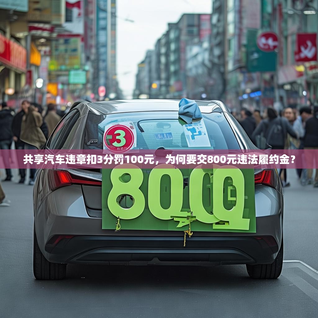 共享汽车违章扣3分罚100元,为何要交800元违法履约金?