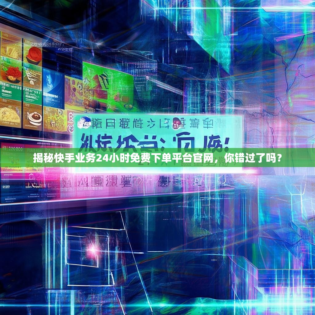 揭秘快手业务24小时免费下单平台官网,你错过了吗?