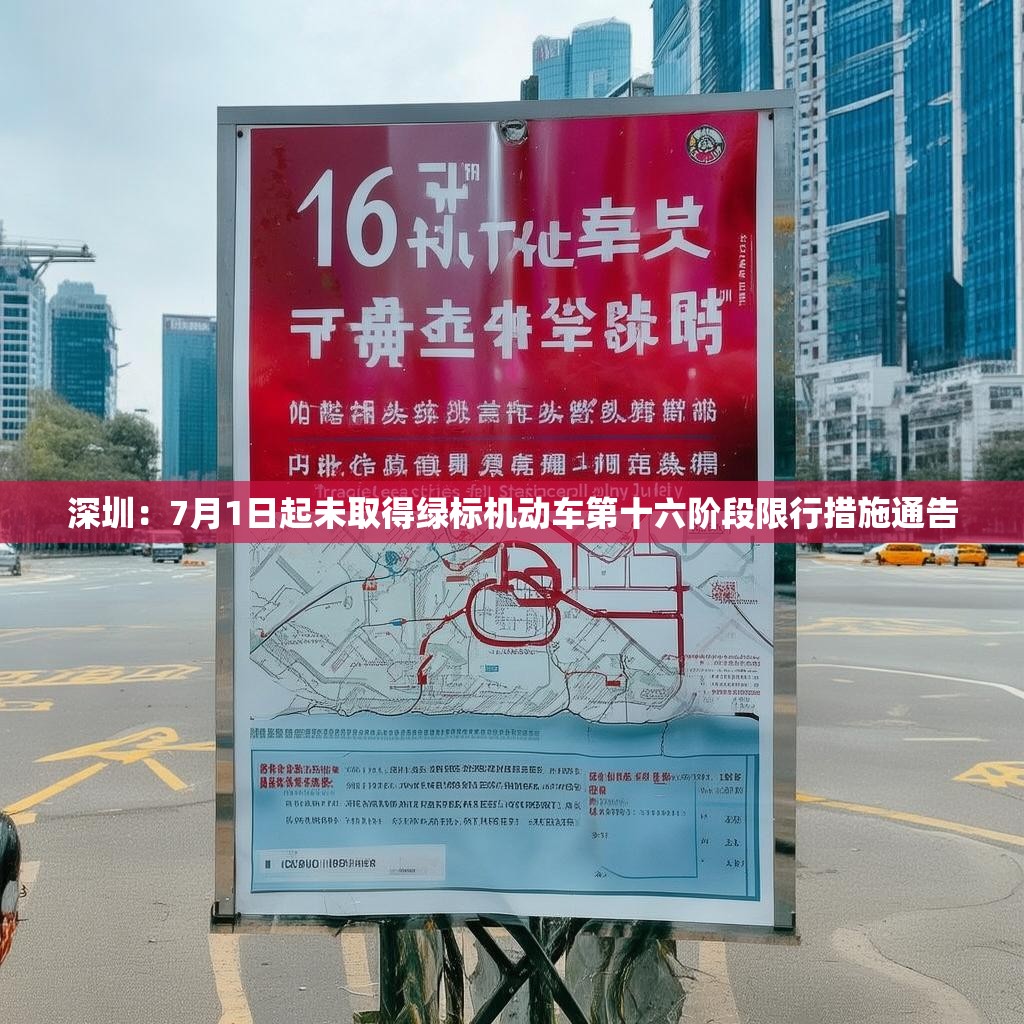 深圳：7月1日起未取得绿标机动车第十六阶段限行措施通告