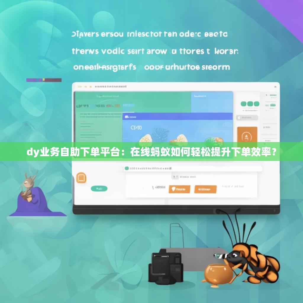 dy业务自助下单平台:在线蚂蚁如何轻松提升下单效率?