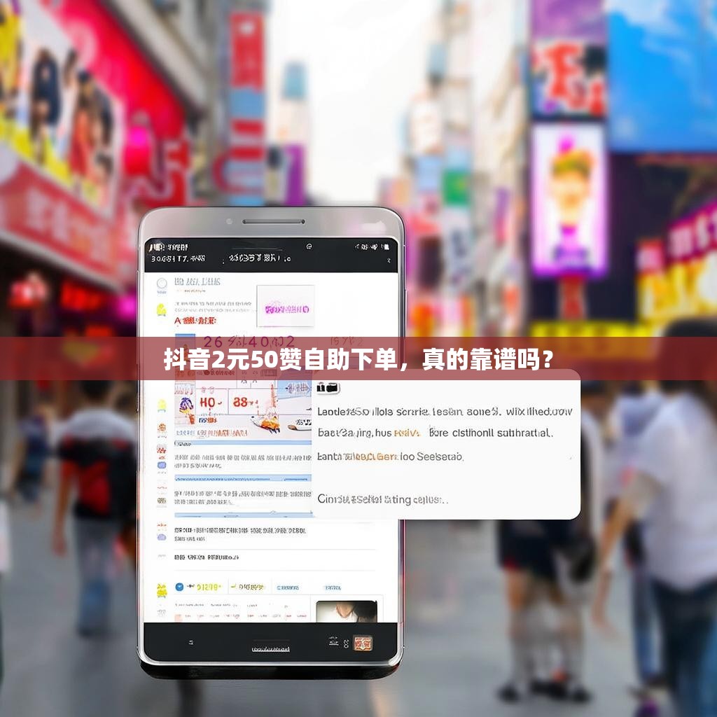 抖音2元50赞自助下单,真的靠谱吗?