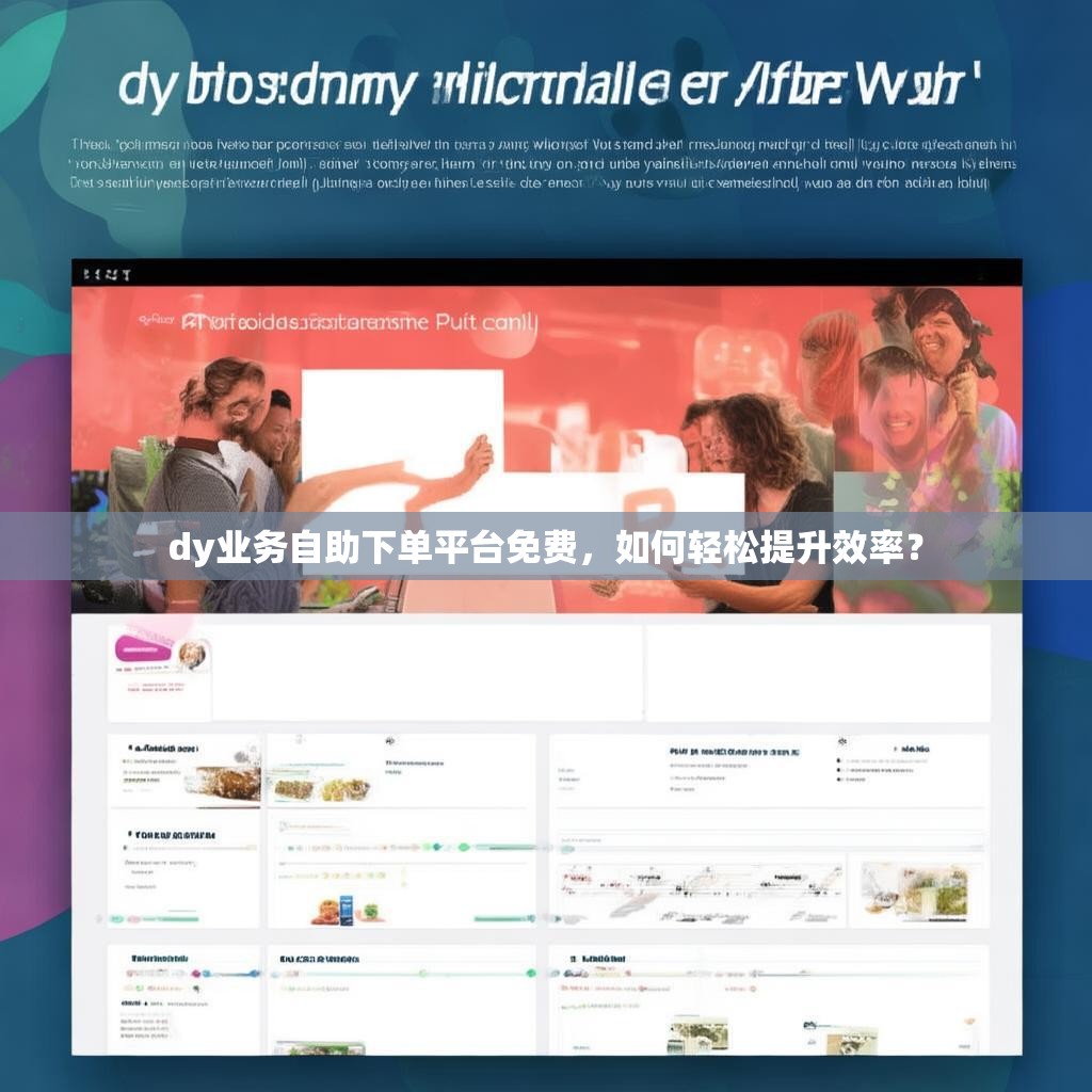 dy业务自助下单平台免费,如何轻松提升效率?
